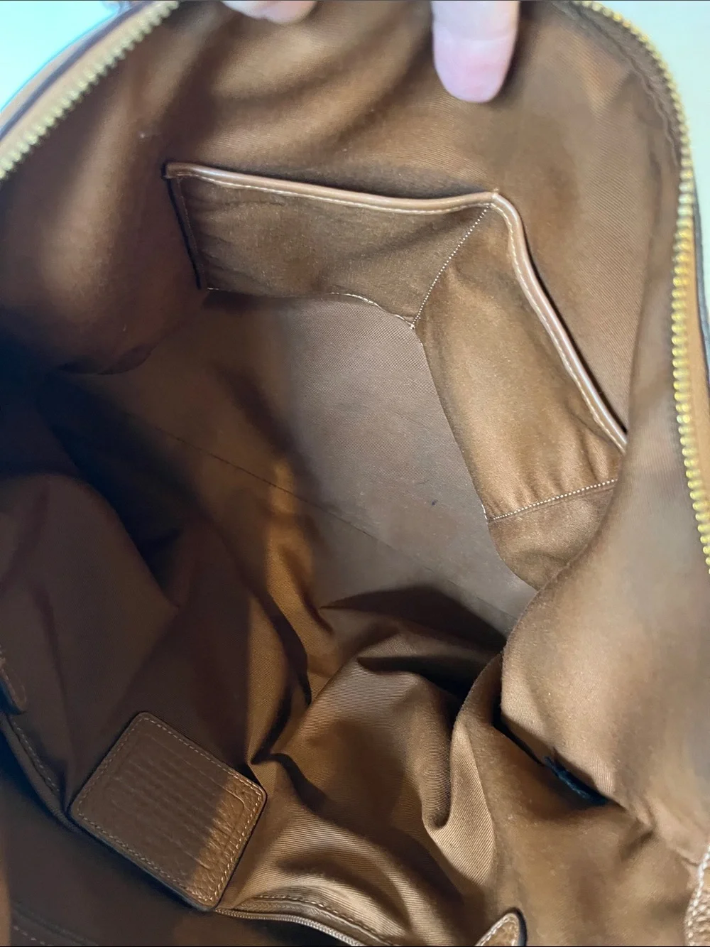 Coach Ava Saddle Brown Leather Tote with Gold Hardware